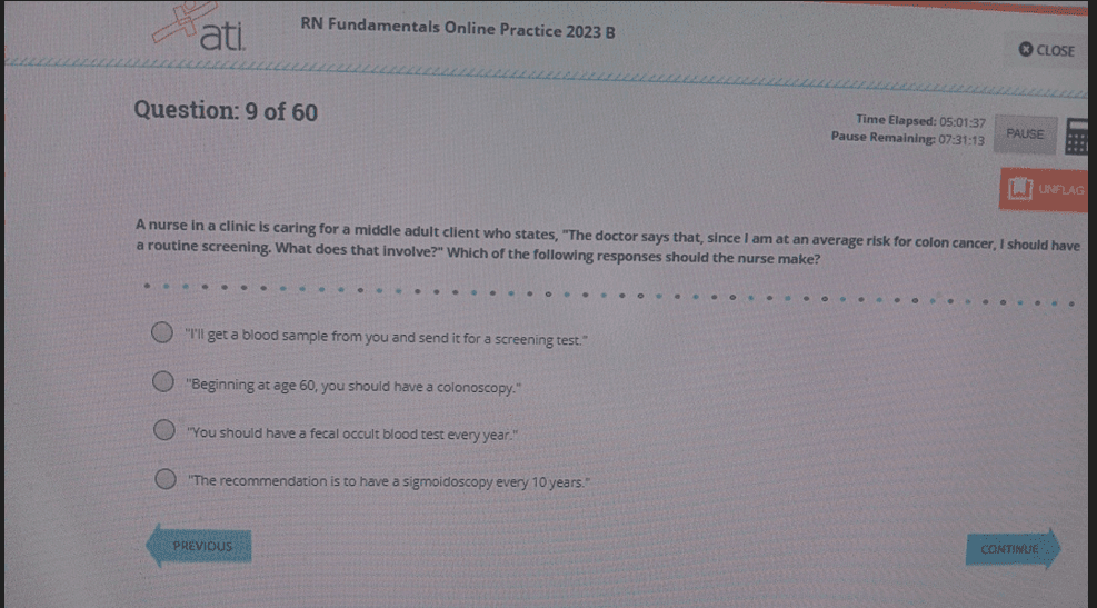 RN Fundamentals Online Practice