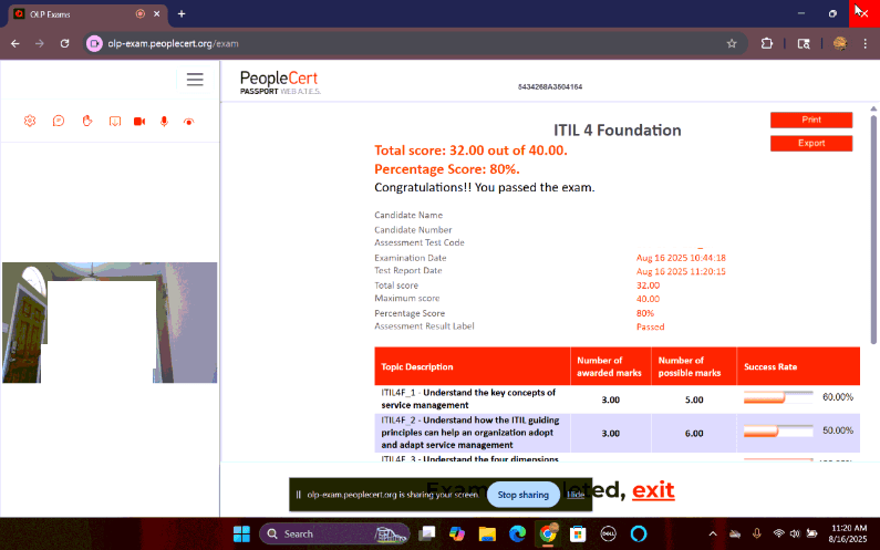 take my proctored exam